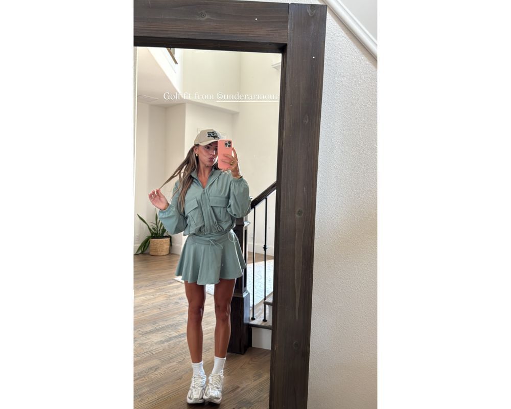 Jake Ferguson&#039;s fianc&eacute;e Haley Cavinder assists Dak Prescott&#039;s fianc&eacute;e Sarah during fun golf session together [PICS] [IG/@cavindertwins]