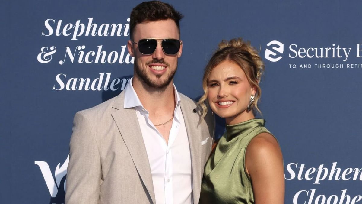 Michael Grove's fiancee Macy Omli poses in off-white bikini during her sun-soaked bachelorette getaway