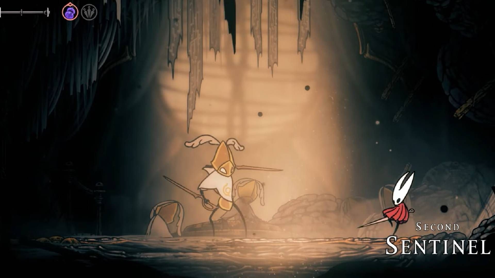 Defeat the Second Sentinel to complete the Final Audience Wish (Image via Team Cherry || YouTube/@Game Guides Channel)