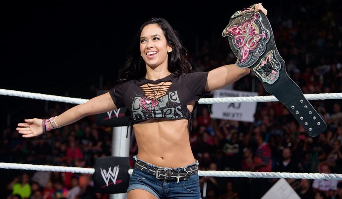AJ Lee is a former Divas Champion. [Image credits: WWE.com]