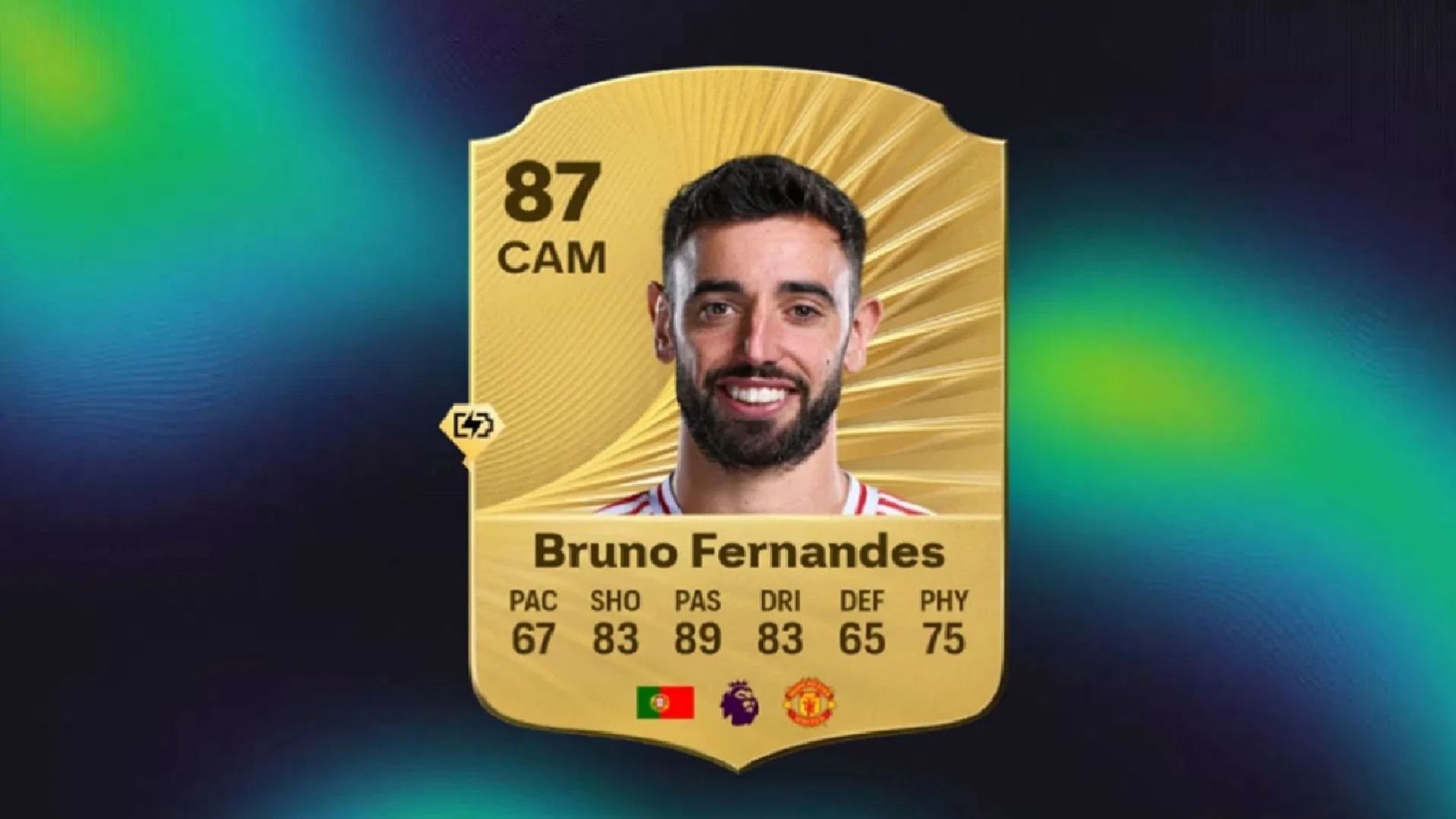 Bruno Fernandes is the star of the Manchester United team (Image via EA Sports)