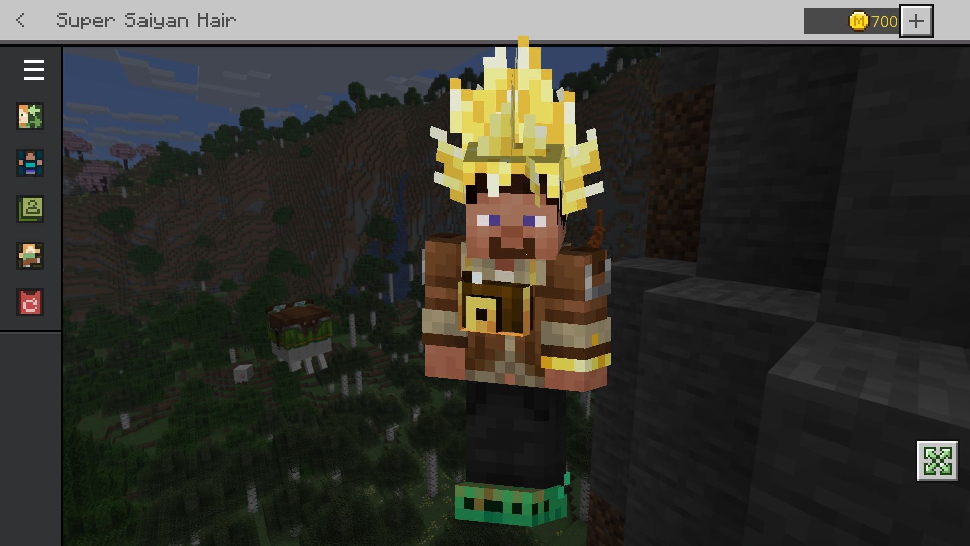 free Super Saiyan Hair in Minecraft Bedrock