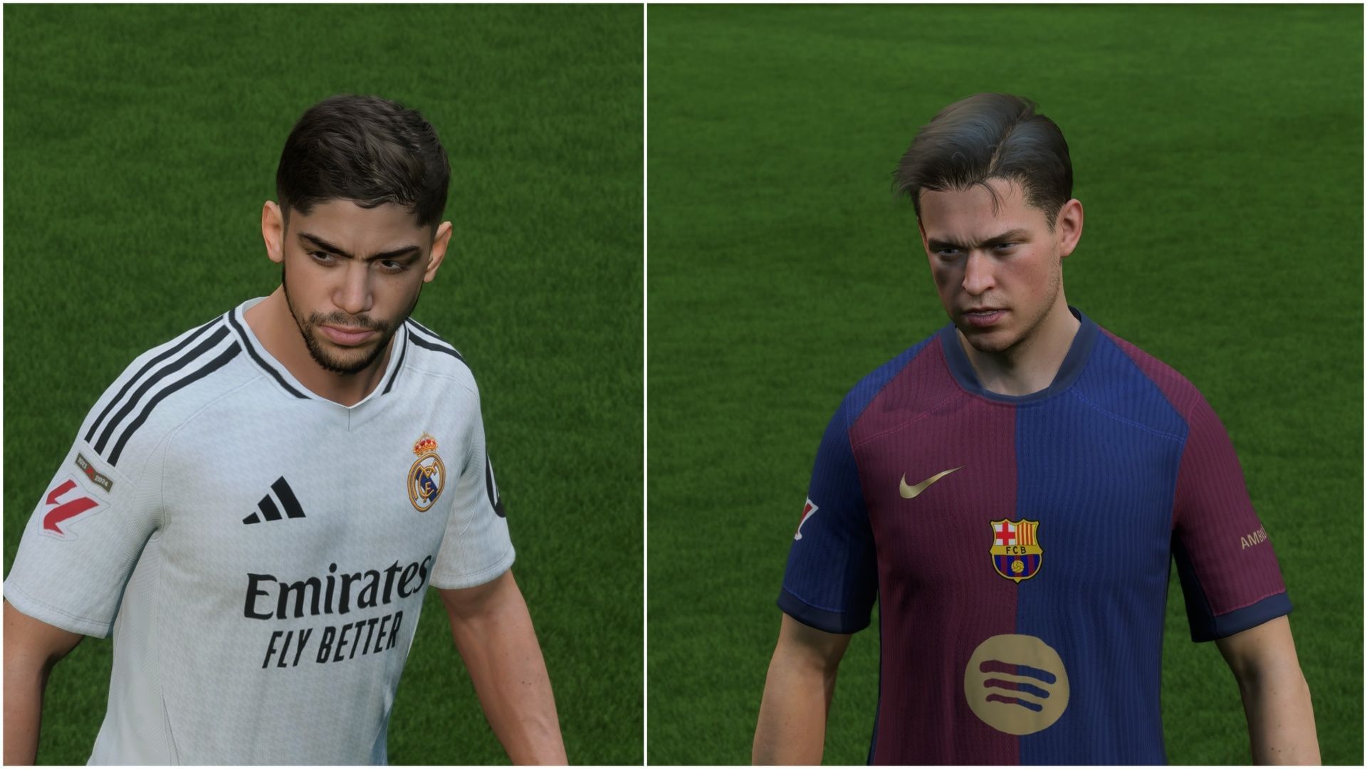 Valverde vs De Jong (Images via EA Sports/Sportskeeda Gaming)