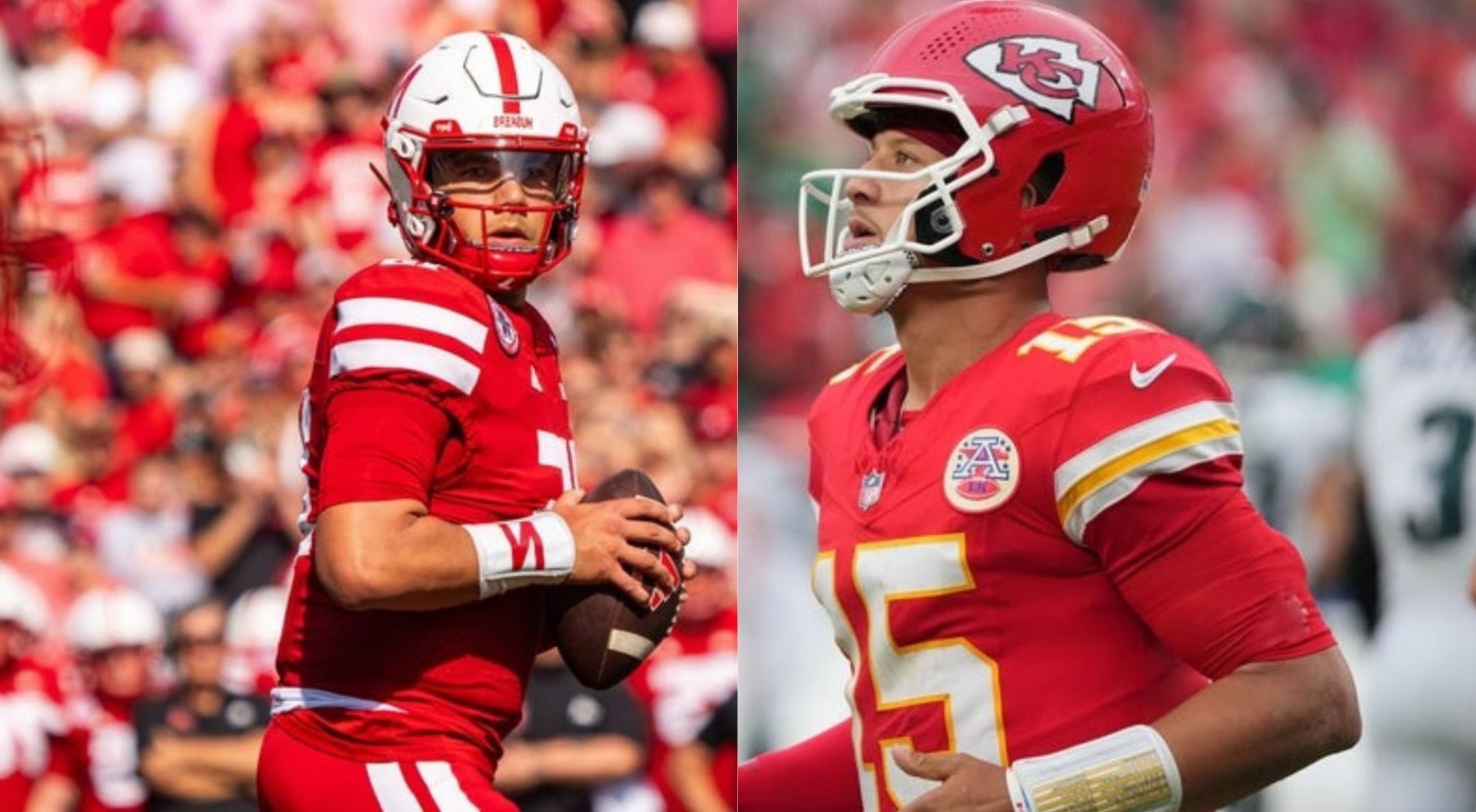 Dylan Raiola and Patrick Mahomes (Credit- Getty)