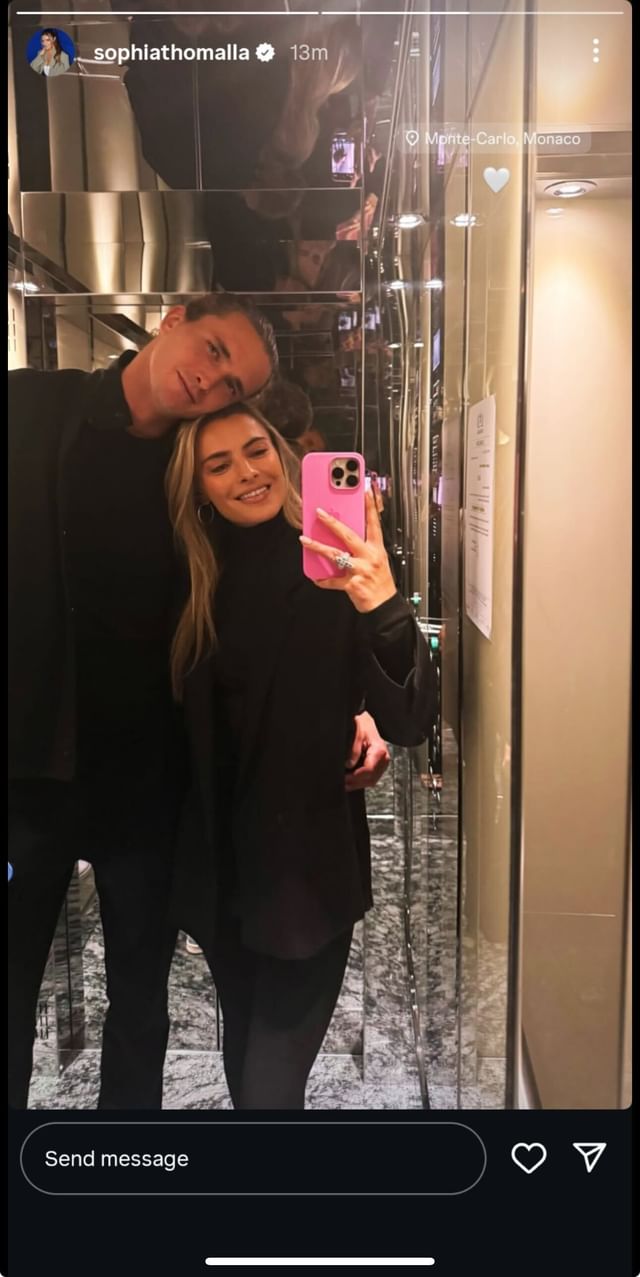 Sophia's Instagram story