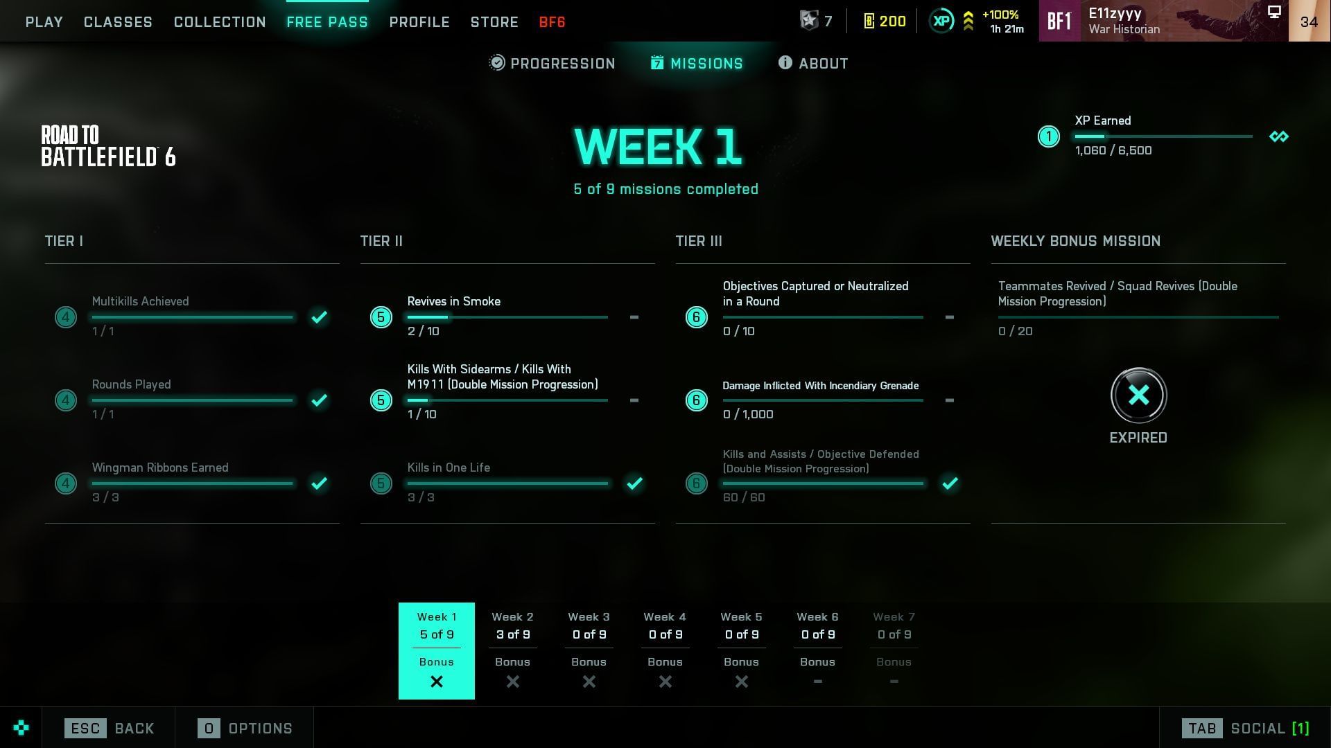 Weekly missions in Road to Battlefield 6 (Image via SK Gaming || EA)