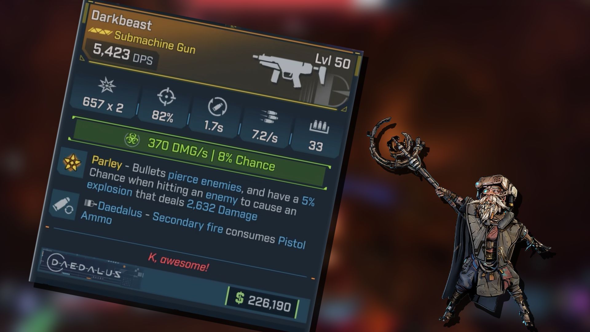 The Darkbeast Legendary SMG can be acquired from Voraxis in Borderlands 4