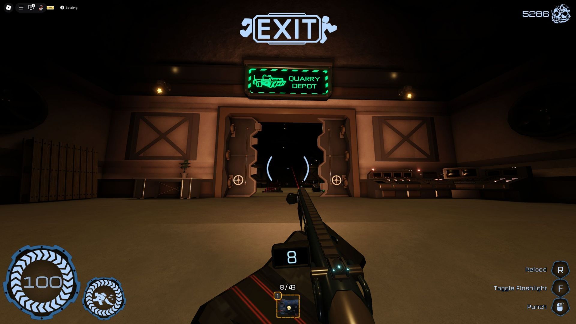 Reach the exit after completing a quadrant and gear up for the next one (Image via Roblox)