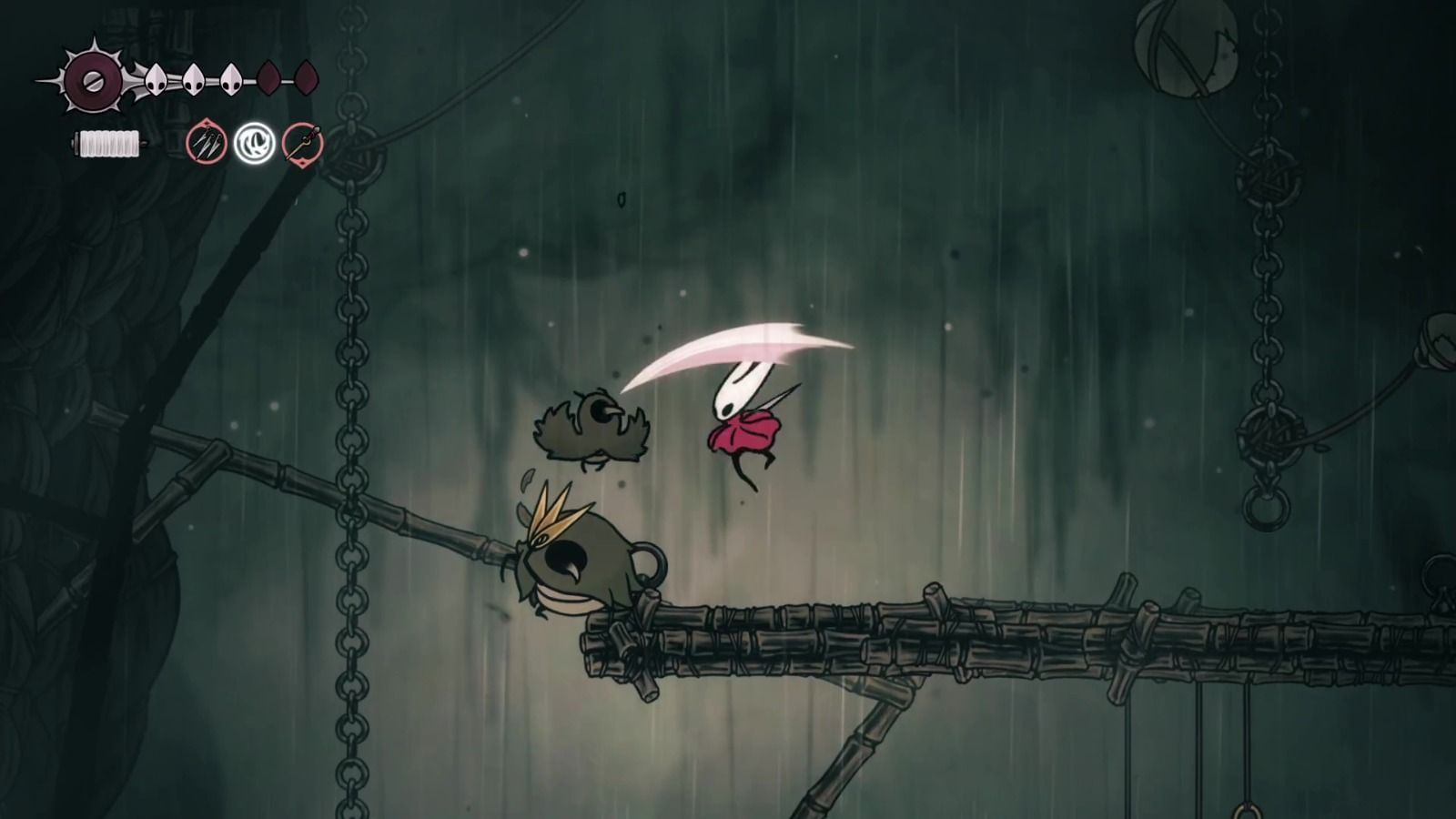 Defeating Crow enemies in Hollow Knight Silksong can be tedious (Image via Team Cherry)