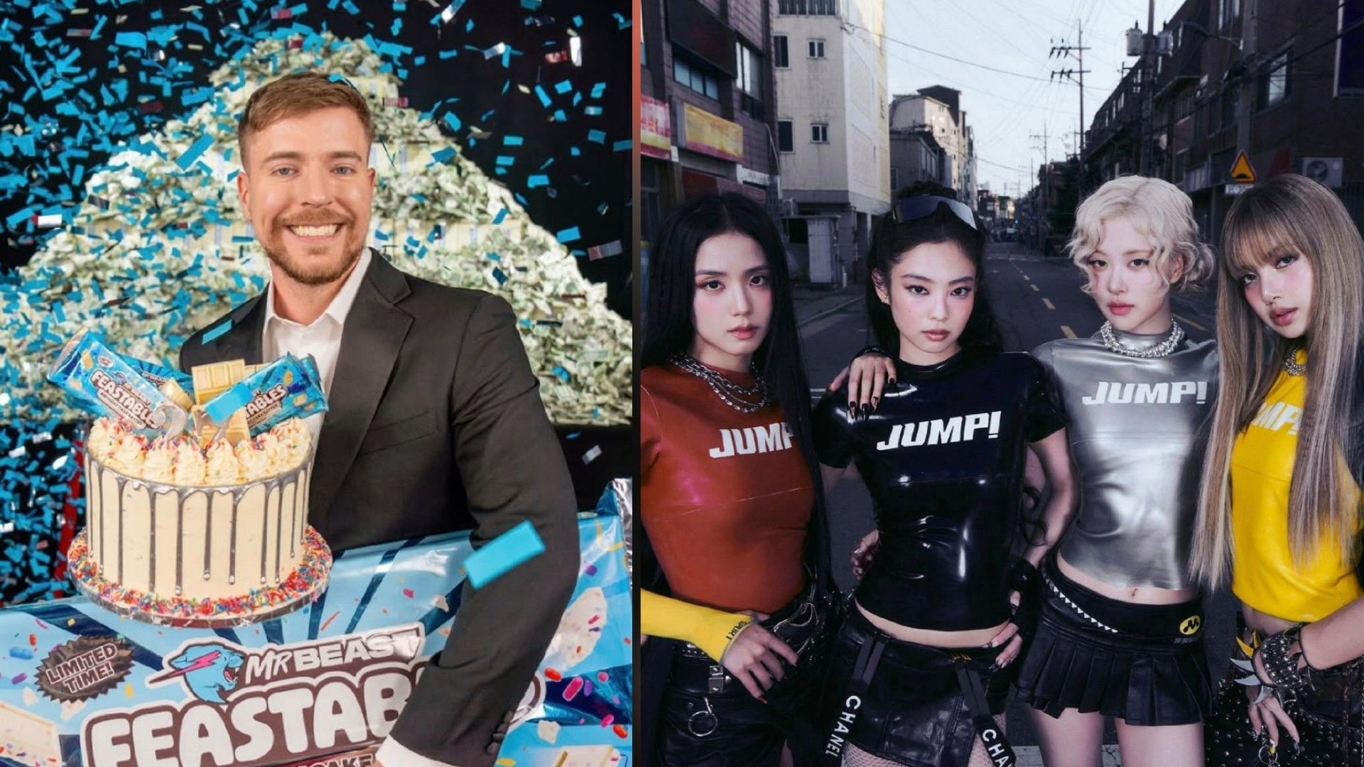 MrBeast and BLACKPINK (Image via Instagram/@mrbeast and @blackpinkofficial)