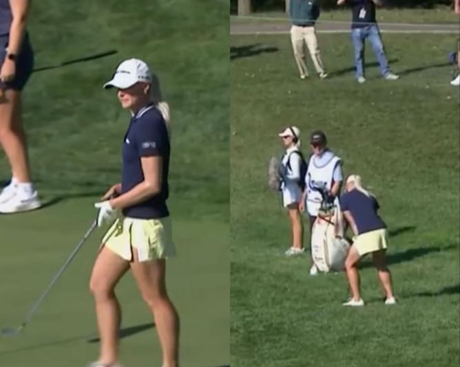 WATCH: Charley Hull thrills fans with stunning chip-in eagle at Kroger Queen City Championship