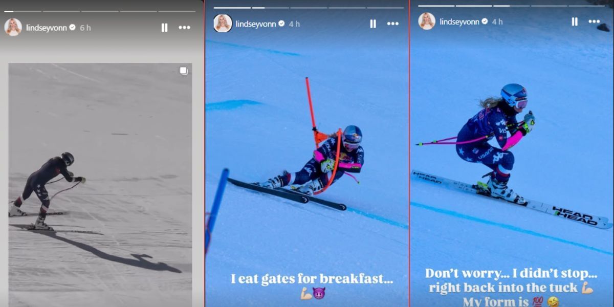 Screenshot of Vonn&#039;s Instagram stories.
