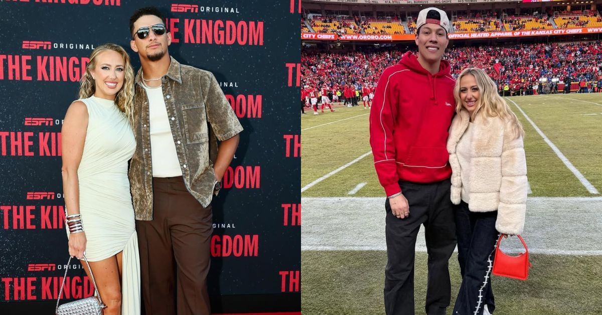 Brittany Mahomes poses with Patrick&rsquo;s brother Jackson Mahomes after Chiefs&rsquo; Big Win Over Giants