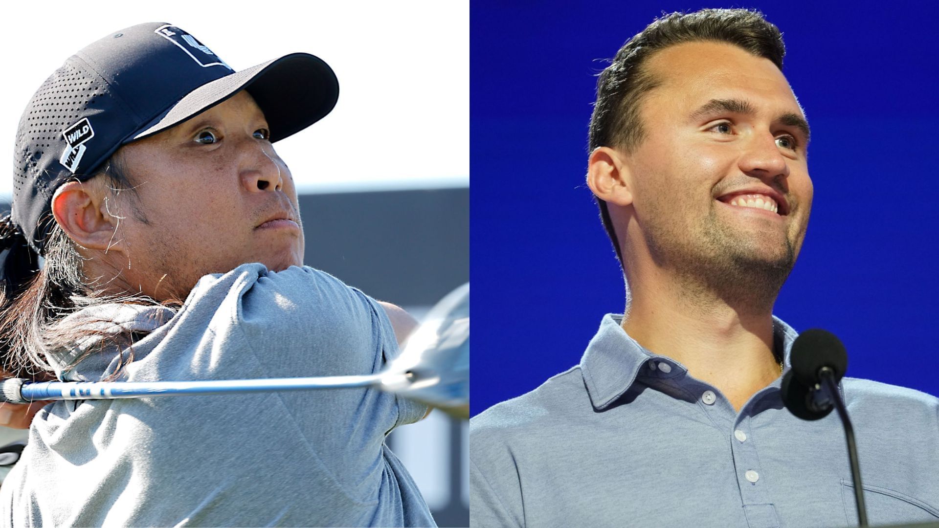 Anthony Kim and Charlie Kirk [Images via Imagn &amp; Getty]