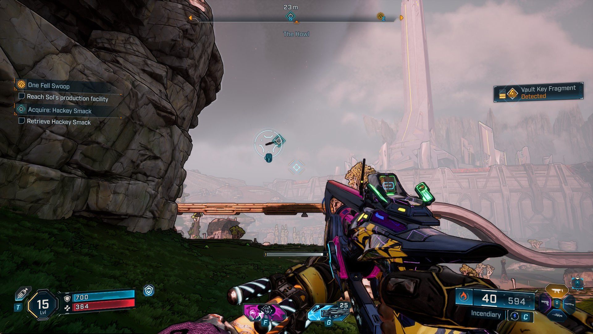 You will need to throw the Hacky Smack across gaps and blocking paths (Image via gearbox Software)