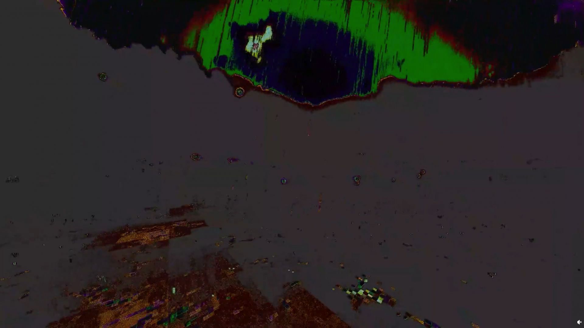 A Minecraft player made a nightmarish shader pack by accident (Image via Reddit/3yhtwrbafi/Mojang Studios)