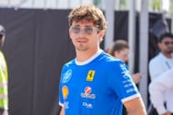 Charles Leclerc arriving in the Monza paddock ahead of the Italian GP FP1 - Source: Getty