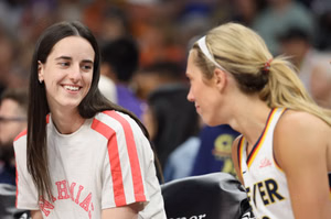 "That's her literal BFF besides Kate": Fans react as Caitlin Clark shows up for Dodgers vs Orioles game with $88,261 Fever teammate