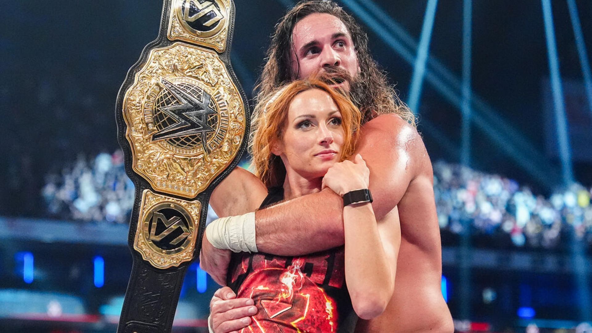 Seth Rollins &amp; Becky Lynch (Images via WWE.com)