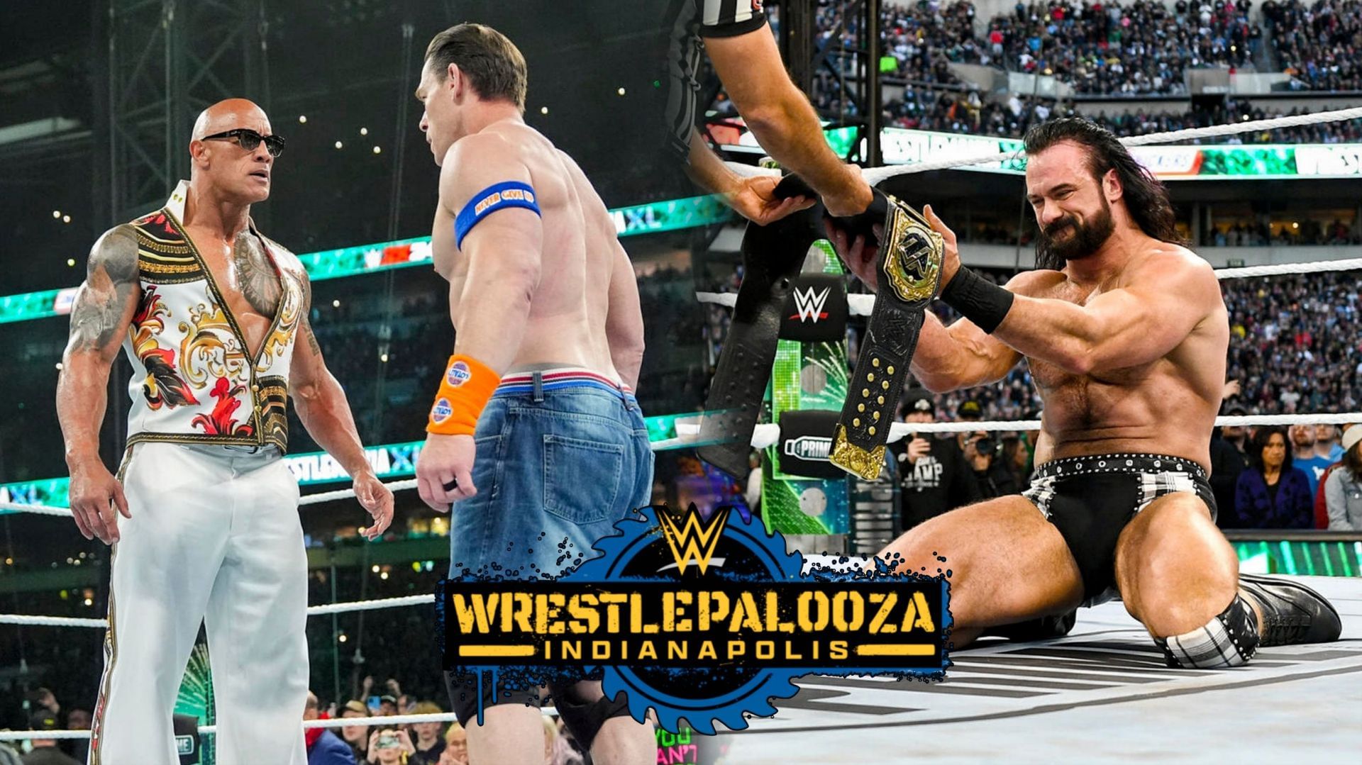 The Rock, John Cena, Drew McIntyre