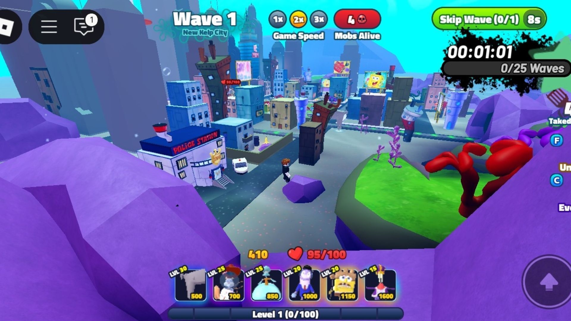 Clearing waves (Image via Roblox)