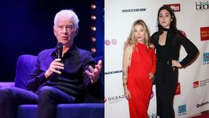 John McEnroe's actress daughter Emily all smiles as she makes surprise appearance on tennis court