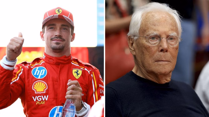 Charles Leclerc shares tribute for legendary fashion icon Giorgio Armani on his death