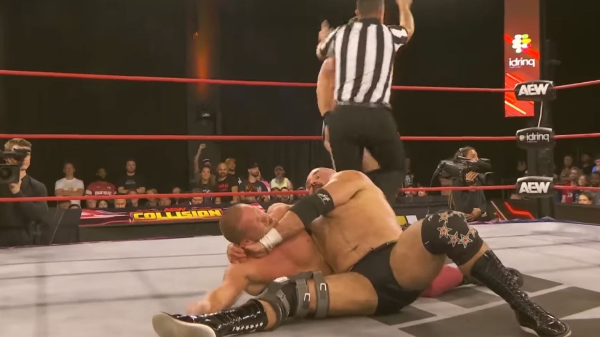 Dax Harwood submits to Adam Priest on Collision [Image Credits: All Elite Wrestling on YouTube]
