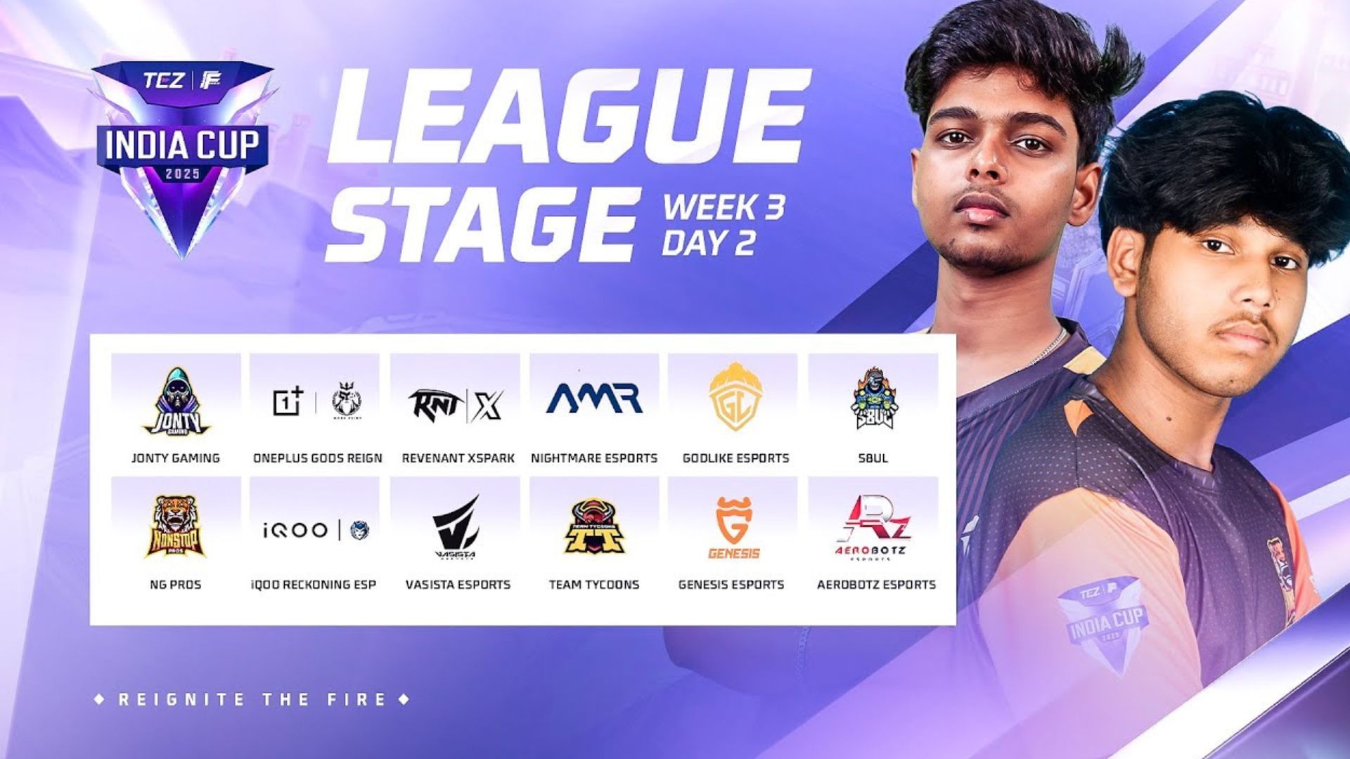 Revenant XSpark and Team Tycoons qualified for FFMIC 2025 Finals (Image via YouTube/Free Fire Max Esports India Esports)