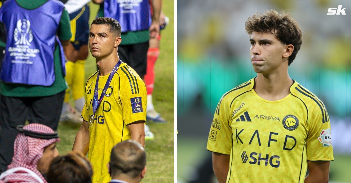 Cristiano Ronaldo (left) and Joao Felix - both pics GETTY