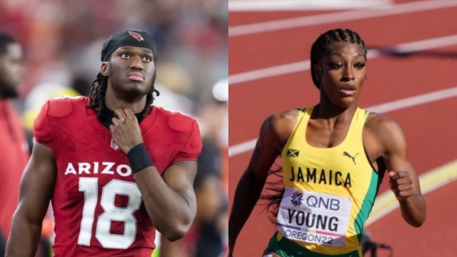 Marvin Harrison Jr. (L) Charokee Young (R) Image credit: Imagn 