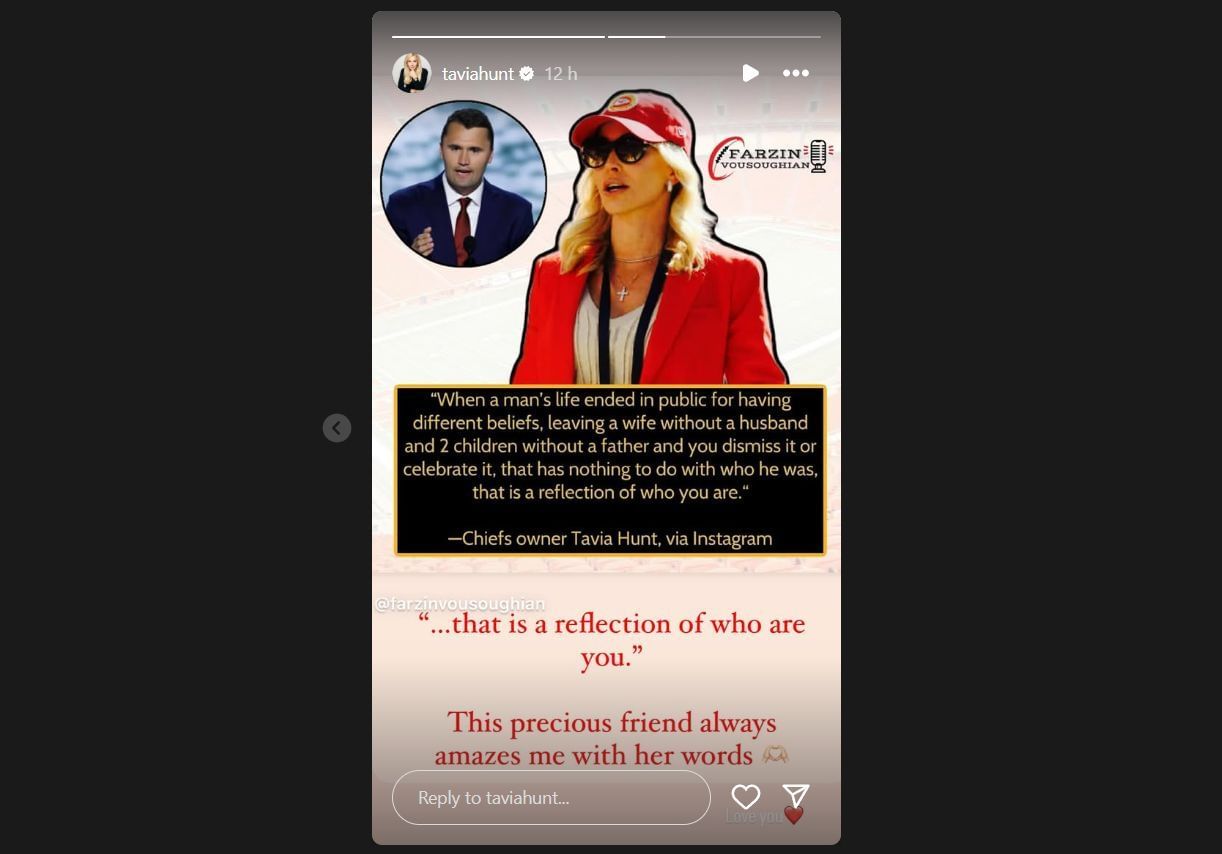 @taviahunt&#039;s Instagram story