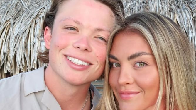Jackson Holliday’s wife, Chole, playfully nudges MLB husband with adorable message enlisting help of their furry partner in morning routine