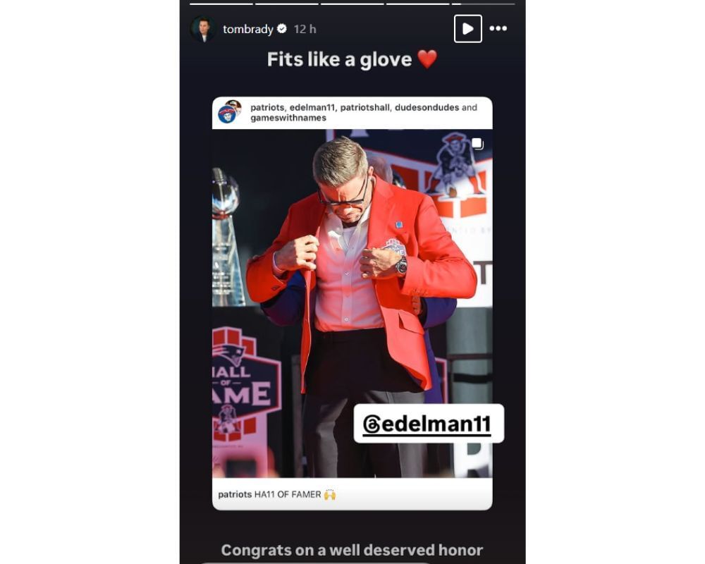 Tom Brady reveals true feelings on Julian Edelman getting inducted into Hall of Fame [IG/@tombrady]