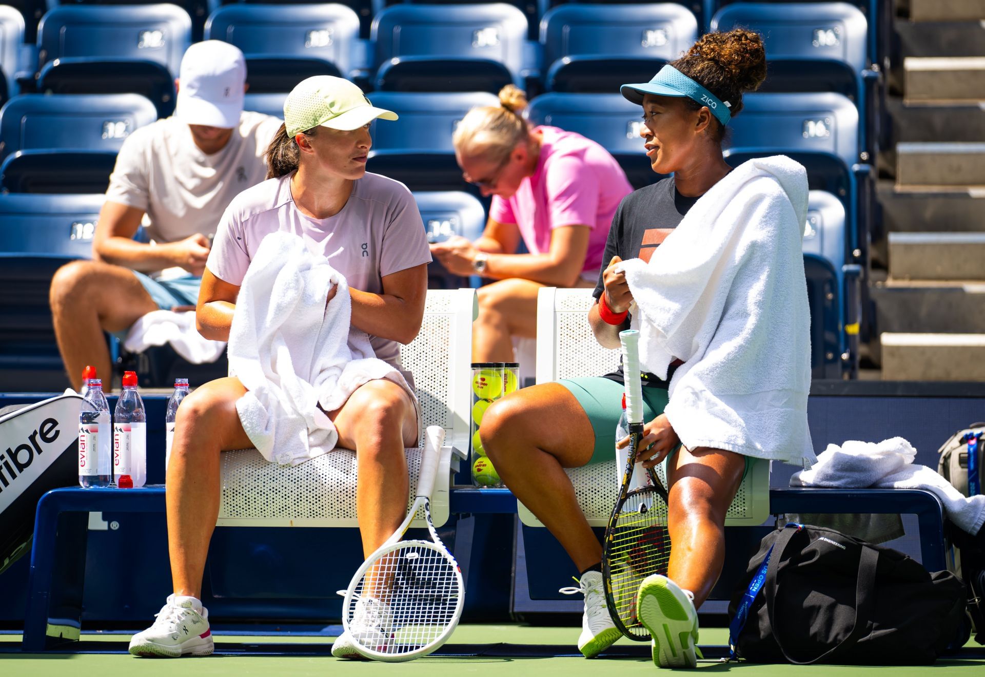 Naomi Osaka and Iga Swiatek at the 2024 US Open - Source: Getty