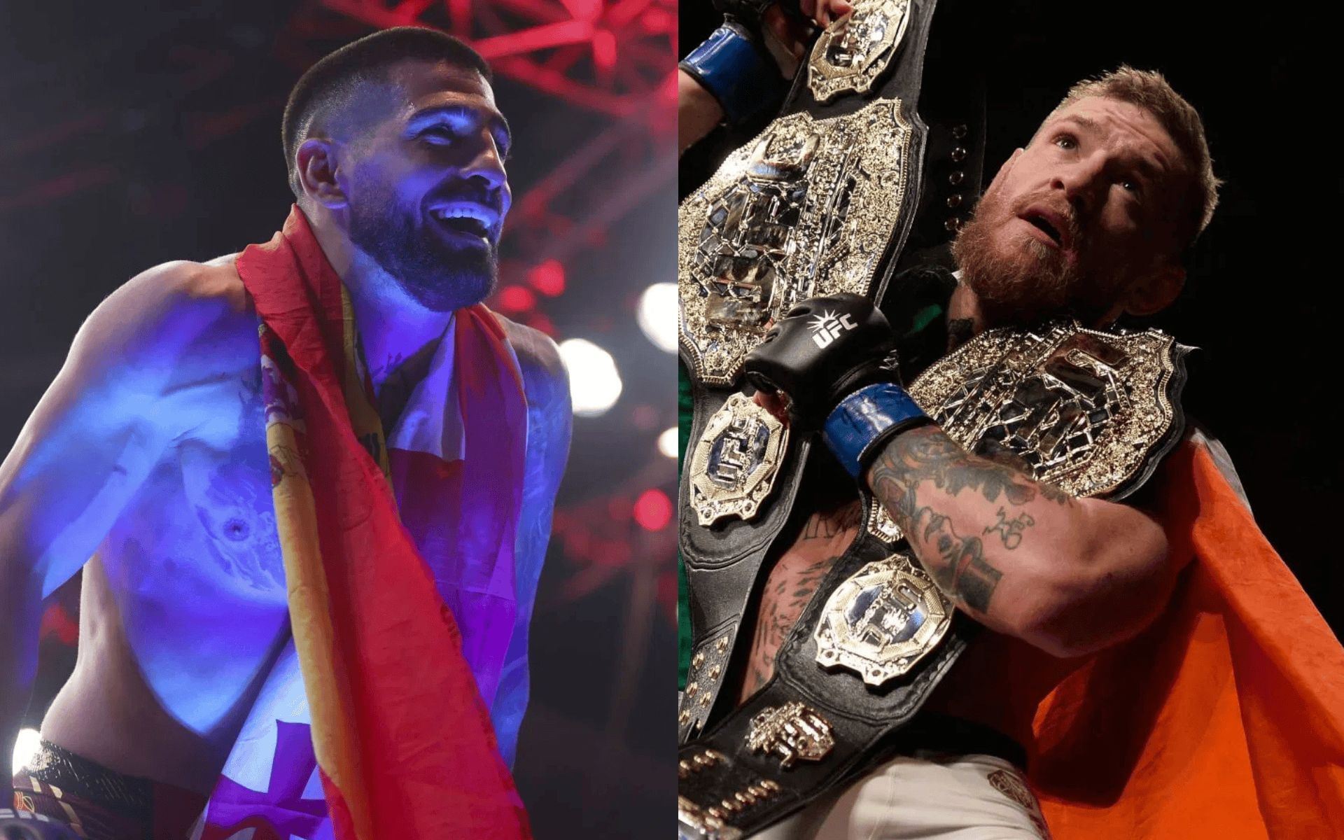 UFC legend talks about Ilia Topuria (left) and Conor McGregor