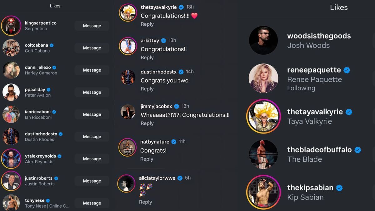 Multiple wrestling stars react to Nigel McGuinness&#039; news (Image via Kaori&#039;s Instagram)