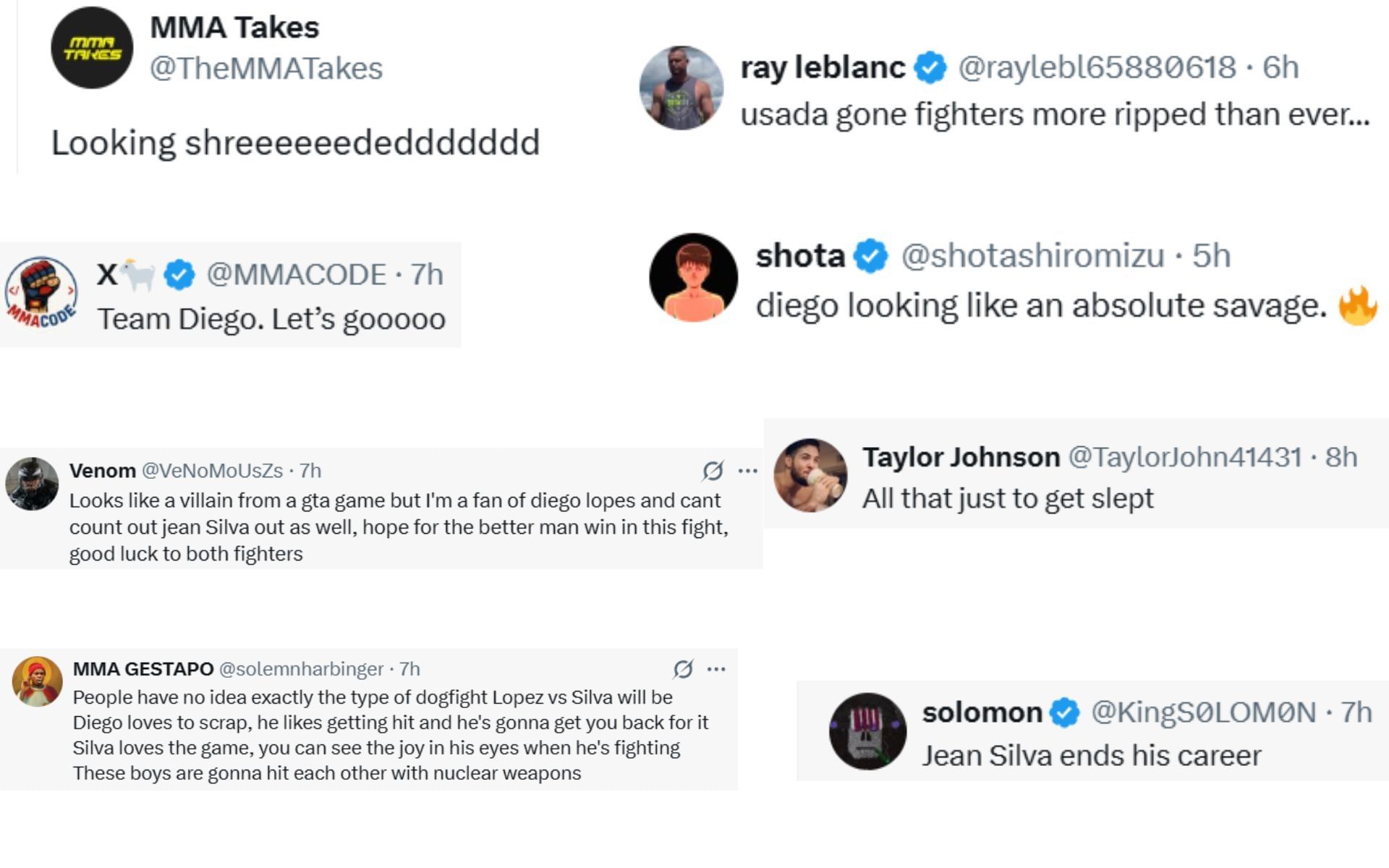 Fan reactions [Screenshots courtesy: @RedCorner_MMA on X]
