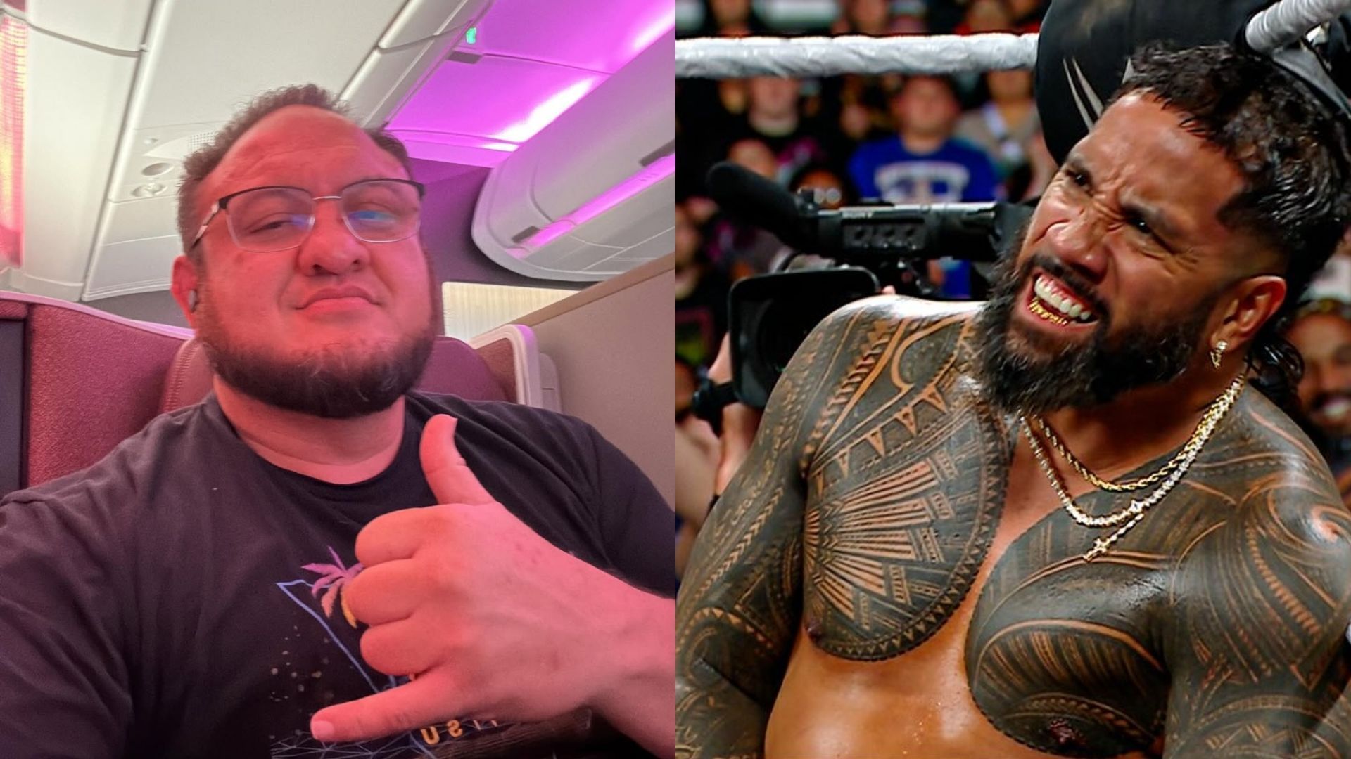 Former AEW World Champion Samoa Joe (Image via Instagram handles of both stars)