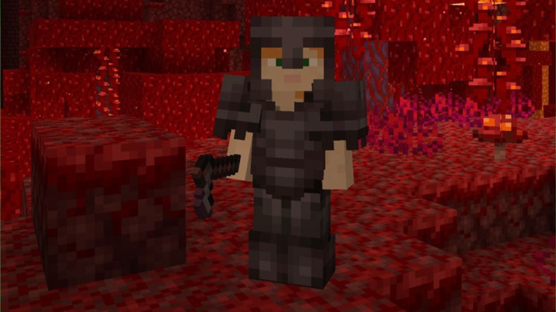 Getting a full set of netherite armor in Minecraft is very challenging (Image via Mojang Studios)