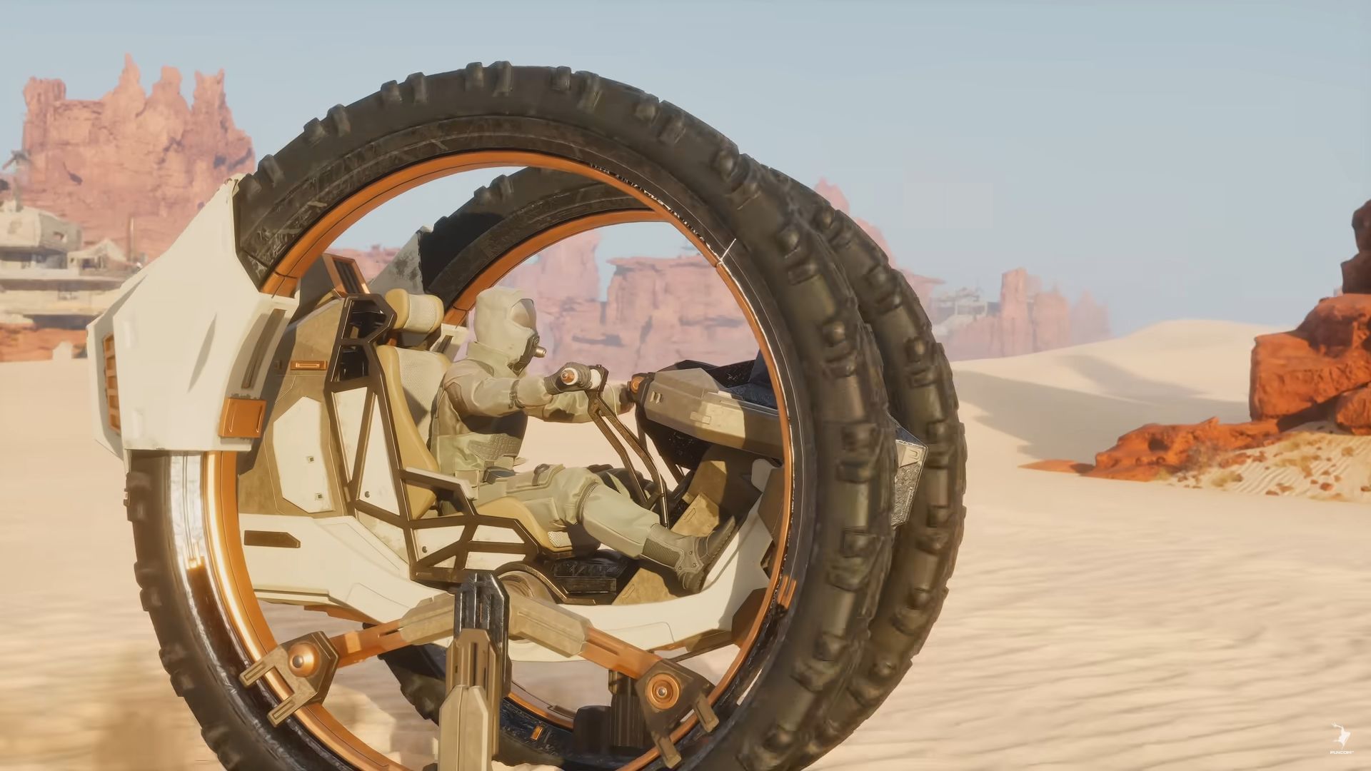 The Treadwheel comes as a new means of ground transport (Image via Funcom)