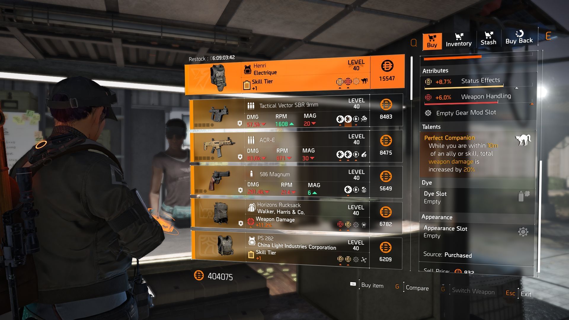 The Division 2 vendor at the White House helipad (Image via SK Gaming || Ubisoft)
