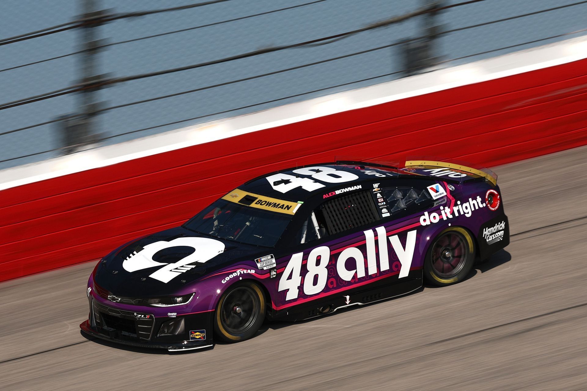 Alex Bowman (48) during the NASCAR Cup Series Cook Out Southern 500. Source: Getty
