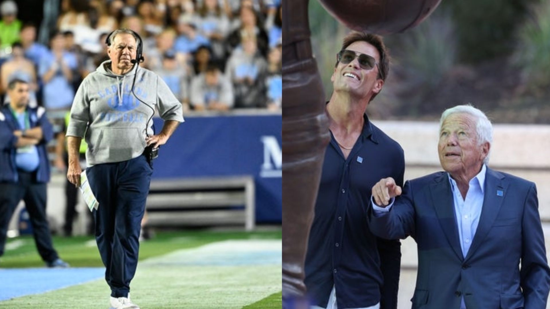 UNC coach Bill Belichick and Patriots owner, Robert Kraft