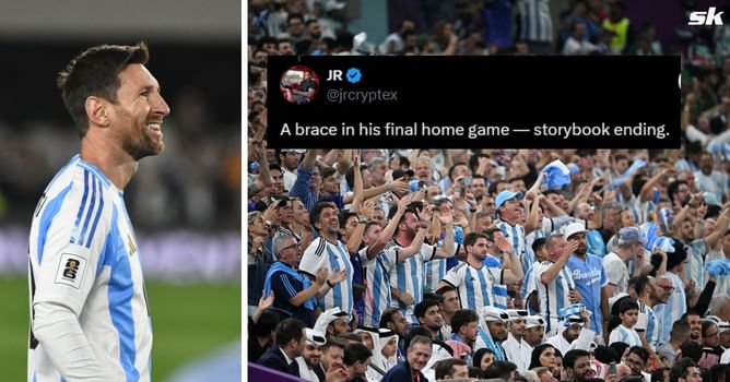 "Giving Argentina fans one last magical night" - Fans in awe of Lionel Messi as he scores brace in last competitive fixture in home country