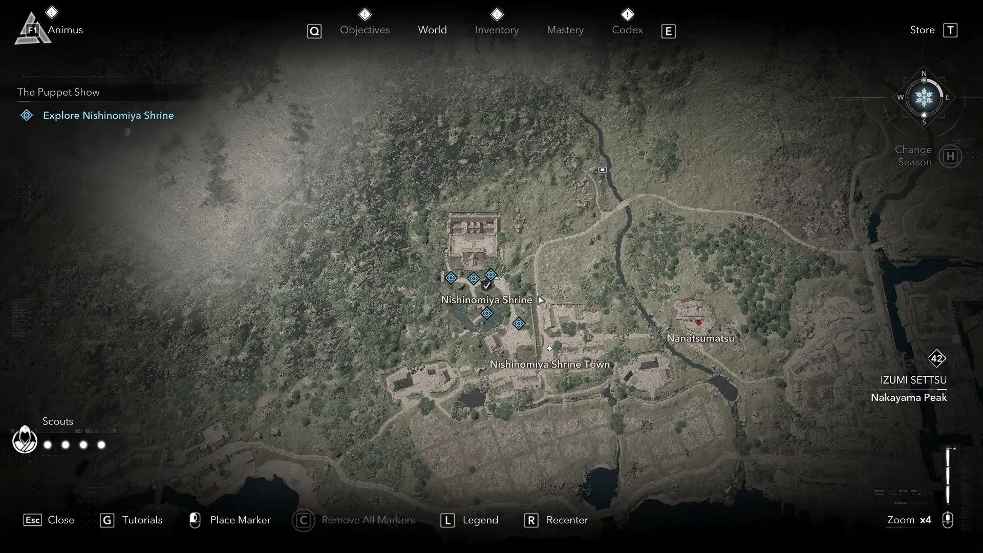Complete a few tasks at the Nishinomiya Shrine (Image via Ubisoft)