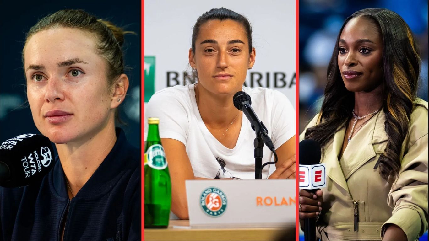 Elina Svitolina(left) Caroline Garcia(center) and Sloane Stephens(right). Images:Getty