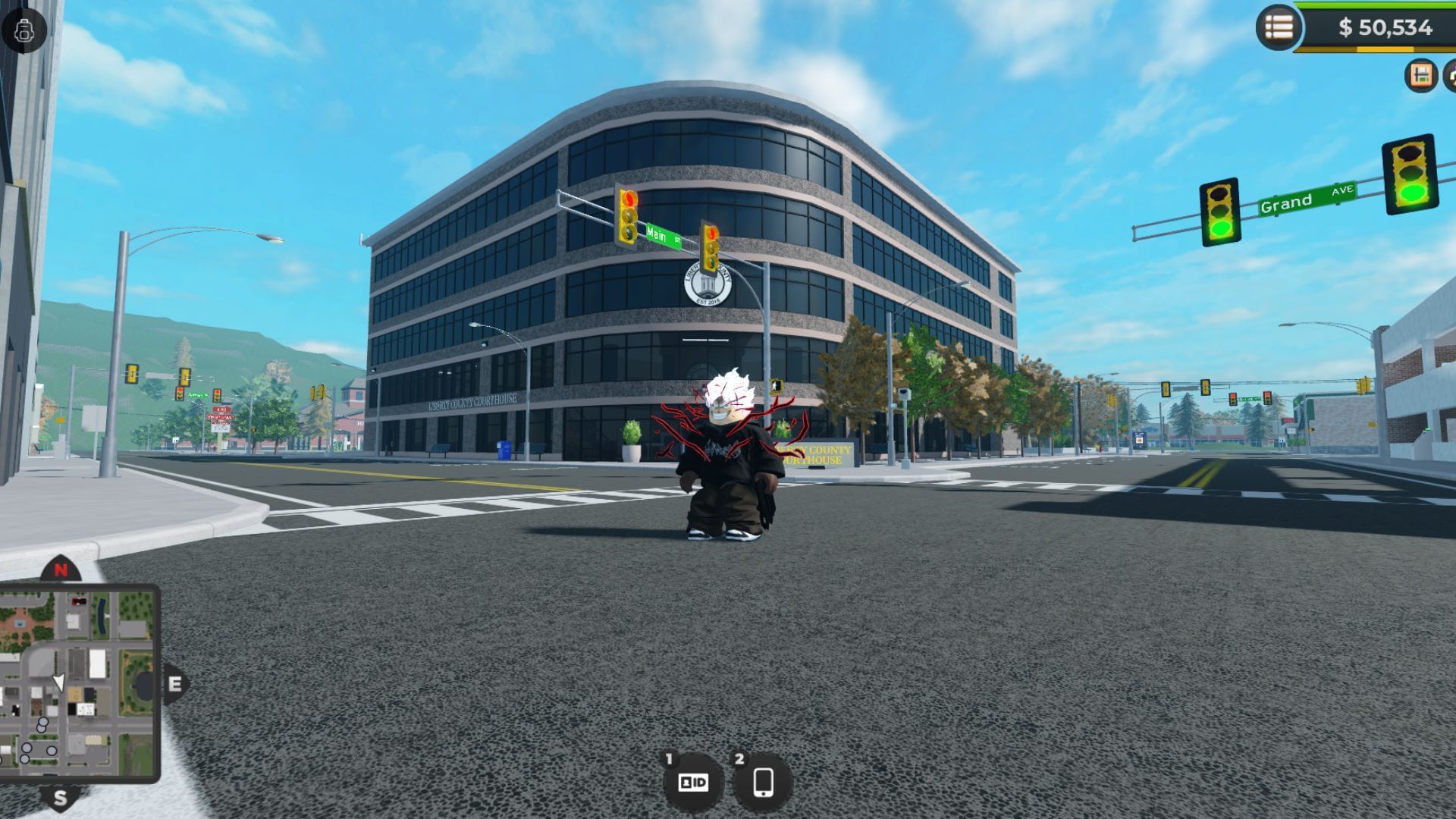 Criminals would be tried for their charges in the Courthouse Emergency Response: Liberty County (Image via Roblox)