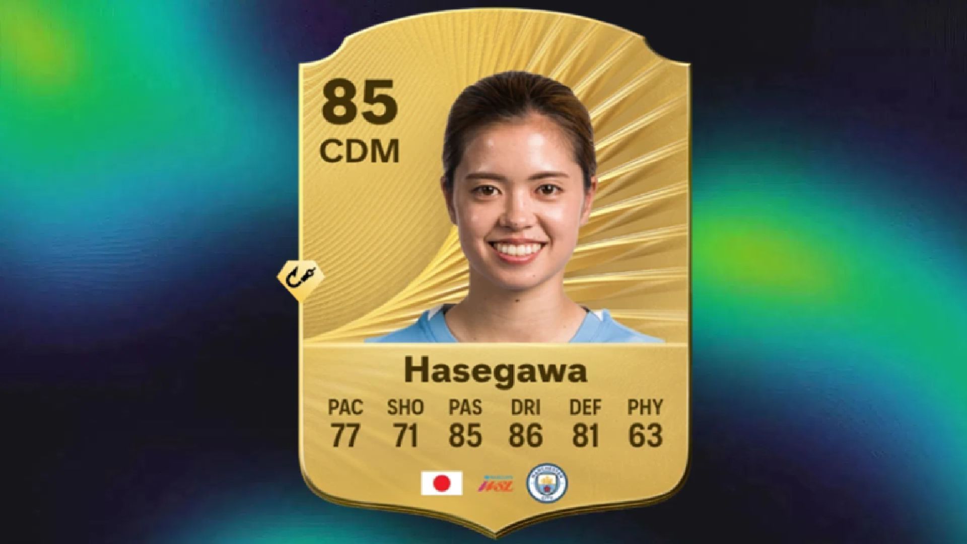 Yui Hasegawa is a key player of Manchester City women&#039;s team (Image via EA Sports)