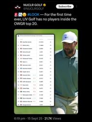 Screenshot from NUCLR Golf's post / @NUCLRGOLF on X